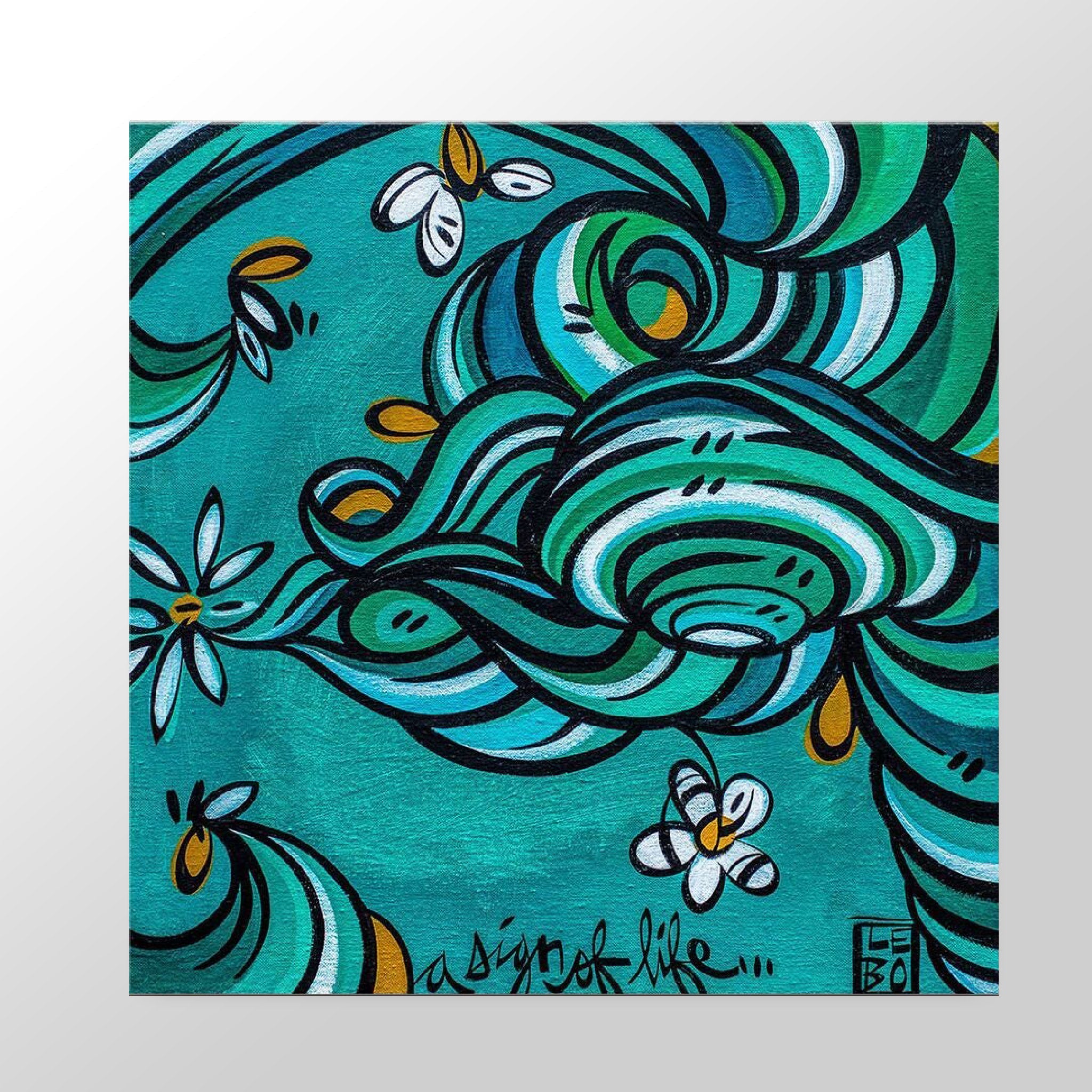 Sign Of Life - Lebo Brushed Aluminum Artbond